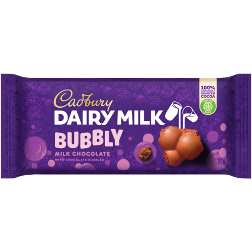 1 x Cadbury Bubbly Milk Chocolate Slab 150g