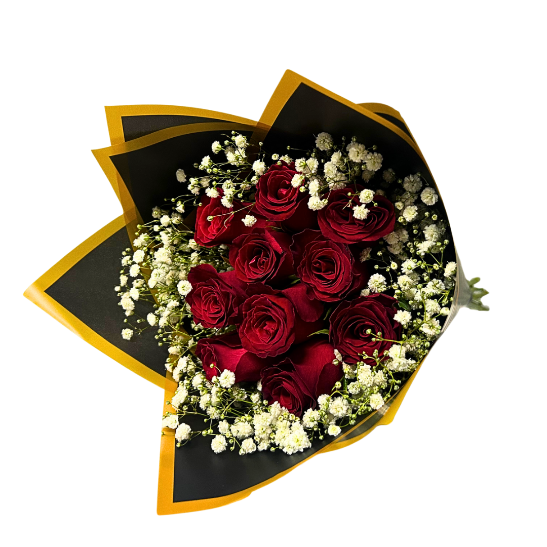 Rose Bouquets with Babies breath(assorted sizes) - Jihaans Flower Emporium