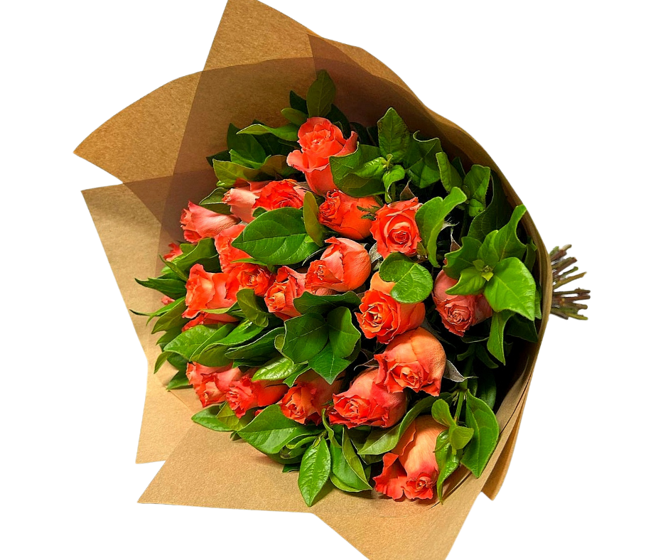 30 Stem Orange Roses - Jihaans Flower Emporium