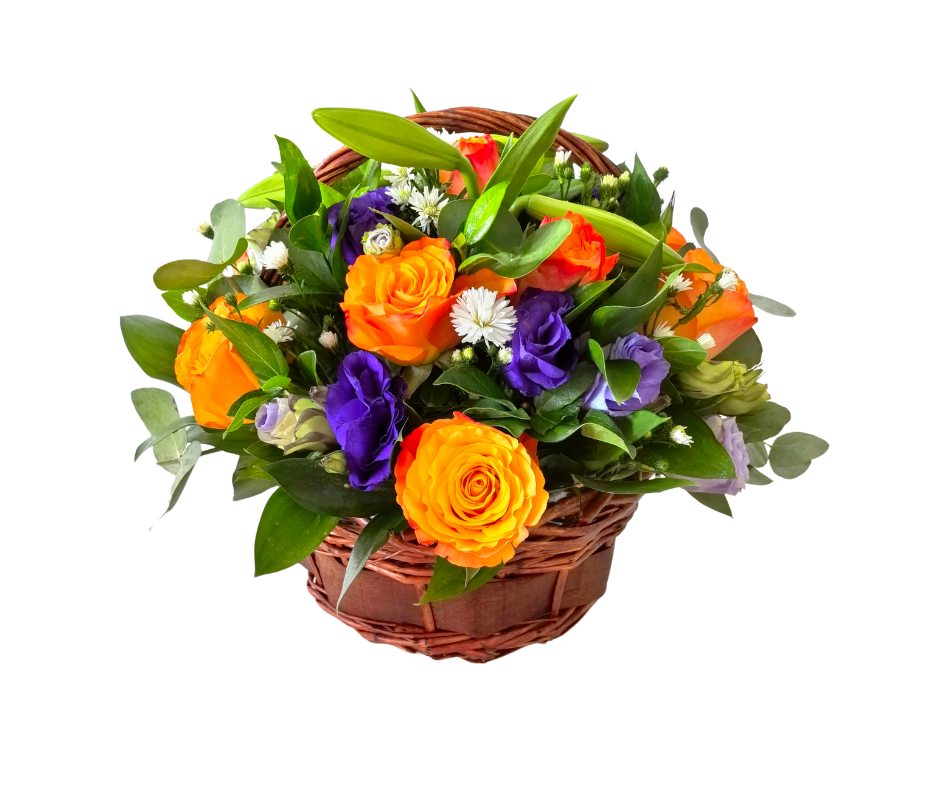 Moonlit Timber basket arrangement - Jihaans Flower Emporium