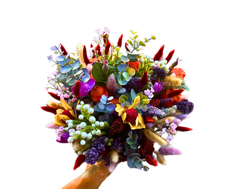 Bright Colour Dried Flower Bouquet - Jihaans Flower Emporium