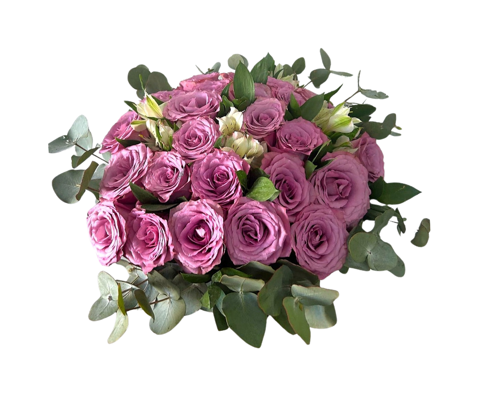 24 purple Roses Arrangement (with vase) - Jihaans Flower Emporium