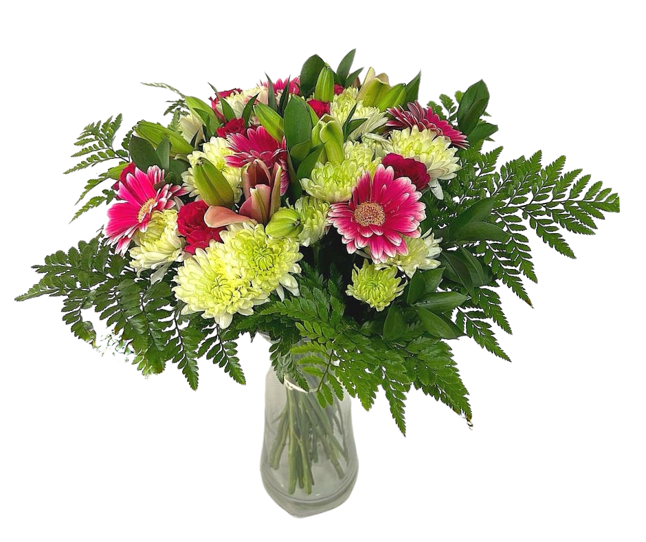 Blush and Bloom Arrangement (with vase) - Jihaans Flower Emporium
