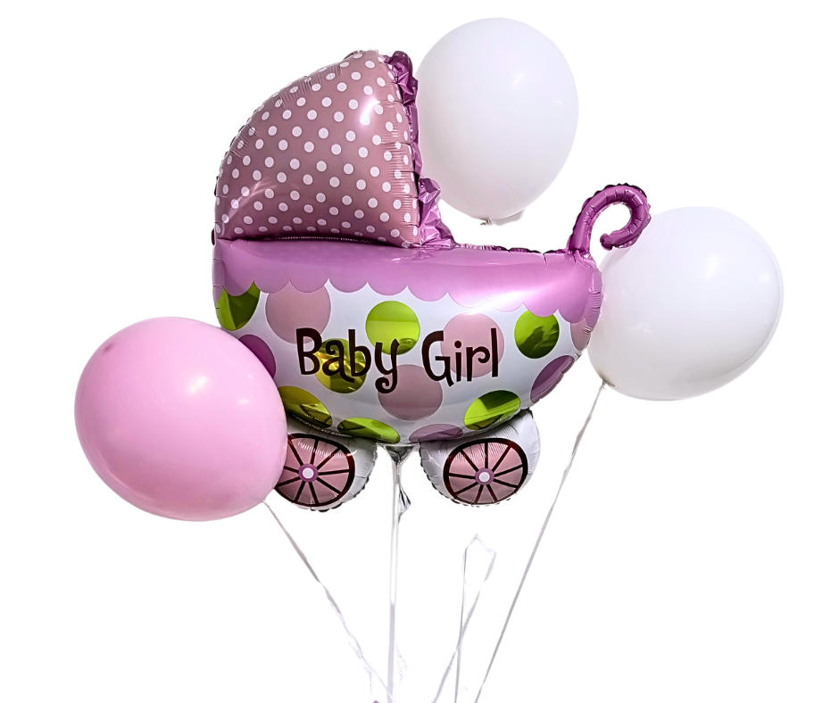 Girl Baby carriage - baby Shower Balloon Set - Jihaans Flower Emporium