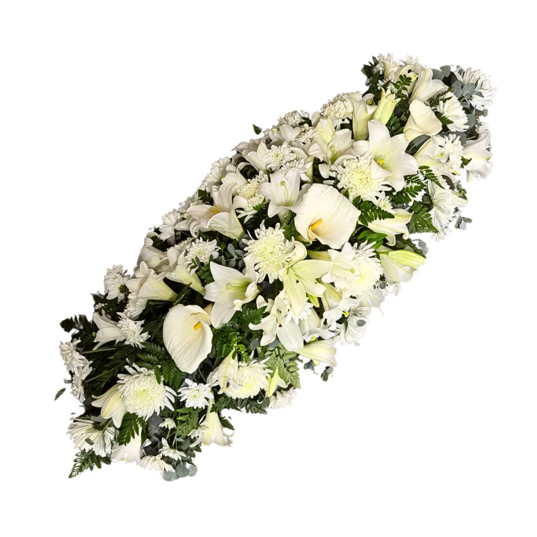 Funeral Coffin Spray - Lilly Based - Jihaans Flower Emporium
