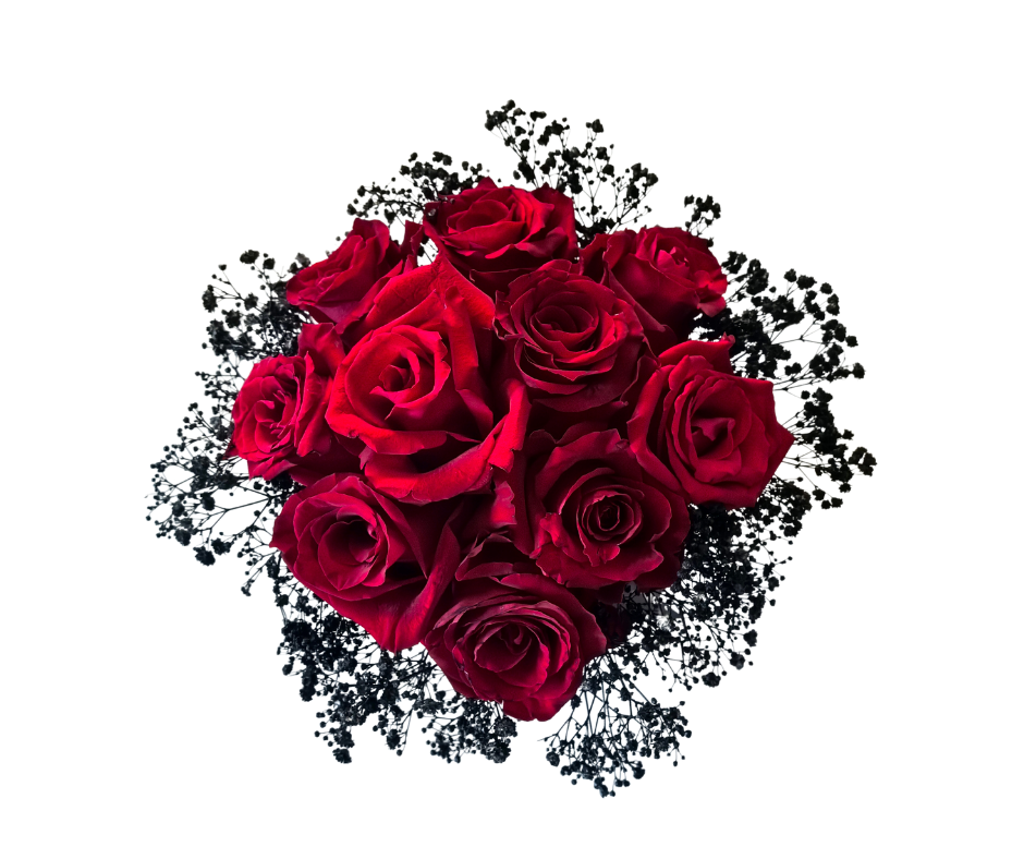 Black and Red Bridal Bouquet - Jihaans Flower Emporium