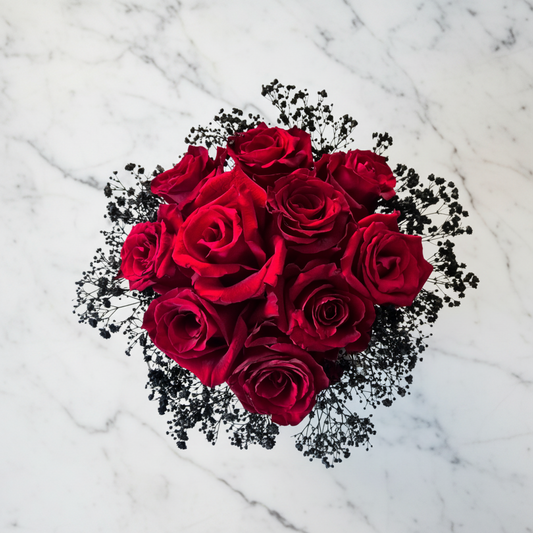 Black and Red Bridal Bouquet - Jihaans Flower Emporium