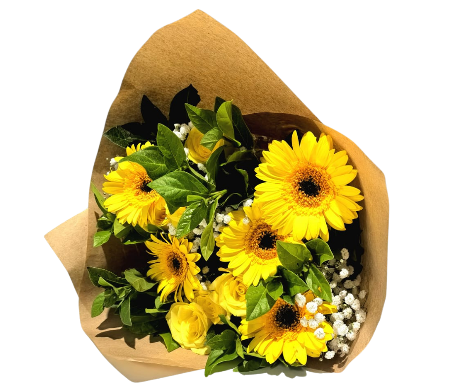 Yellow Daisy Rose Bouquet - Jihaans Flower Emporium