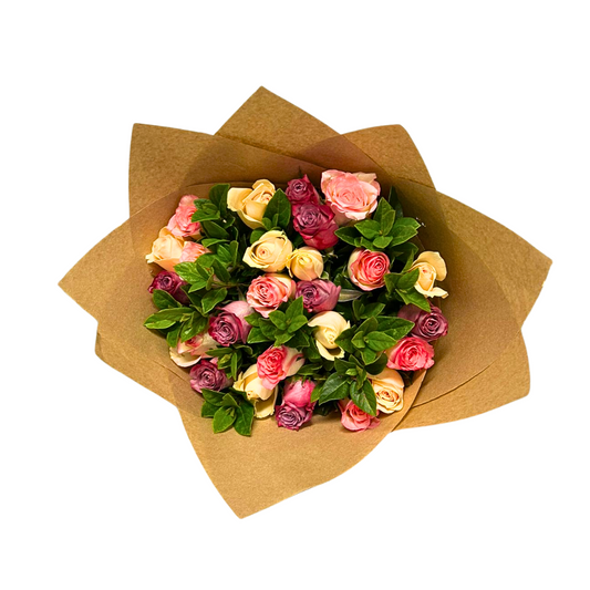 24 Pastal Roses Arrangement - Jihaans Flower Emporium