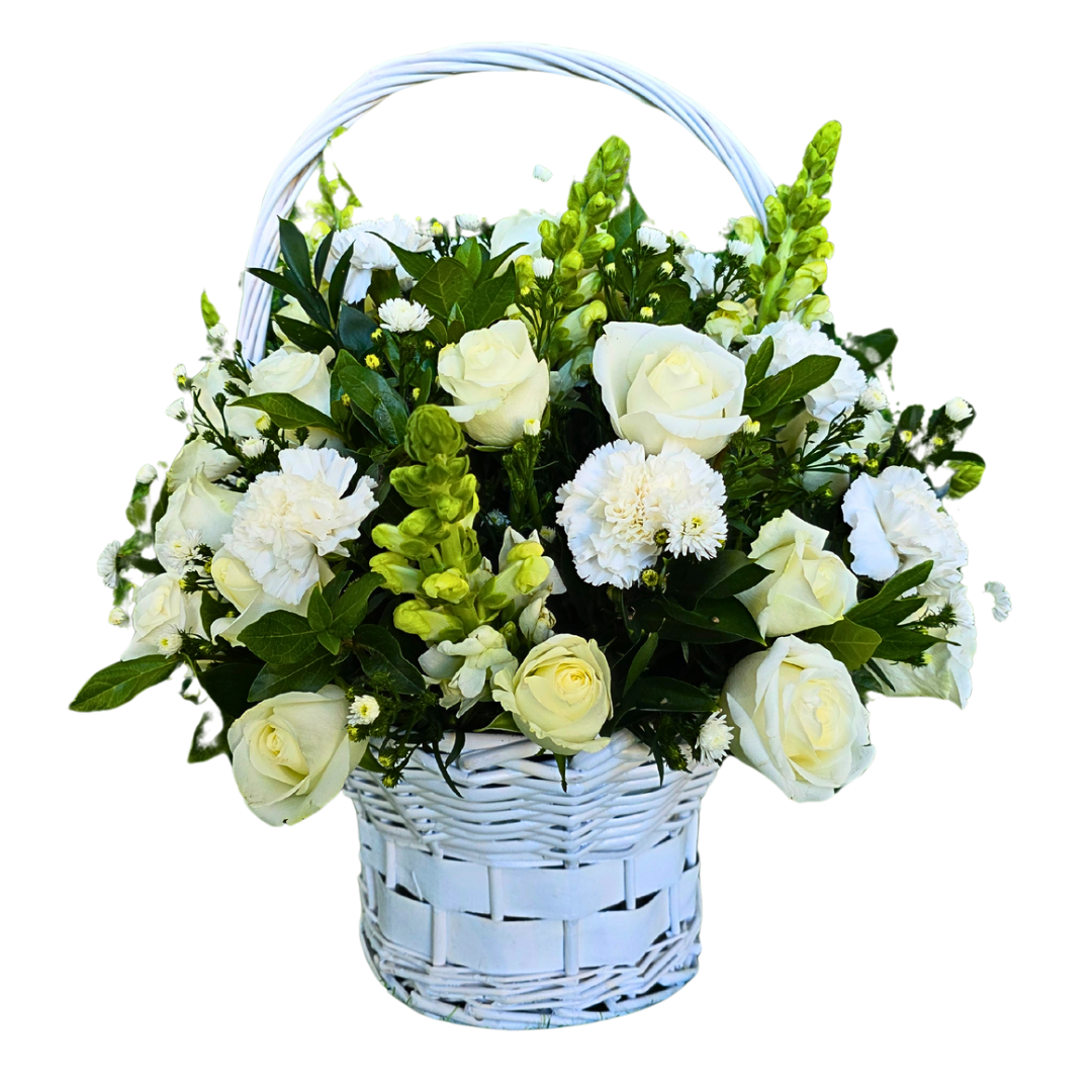 Pure and Graceful - large arrangement Basket - Jihaans Flower Emporium