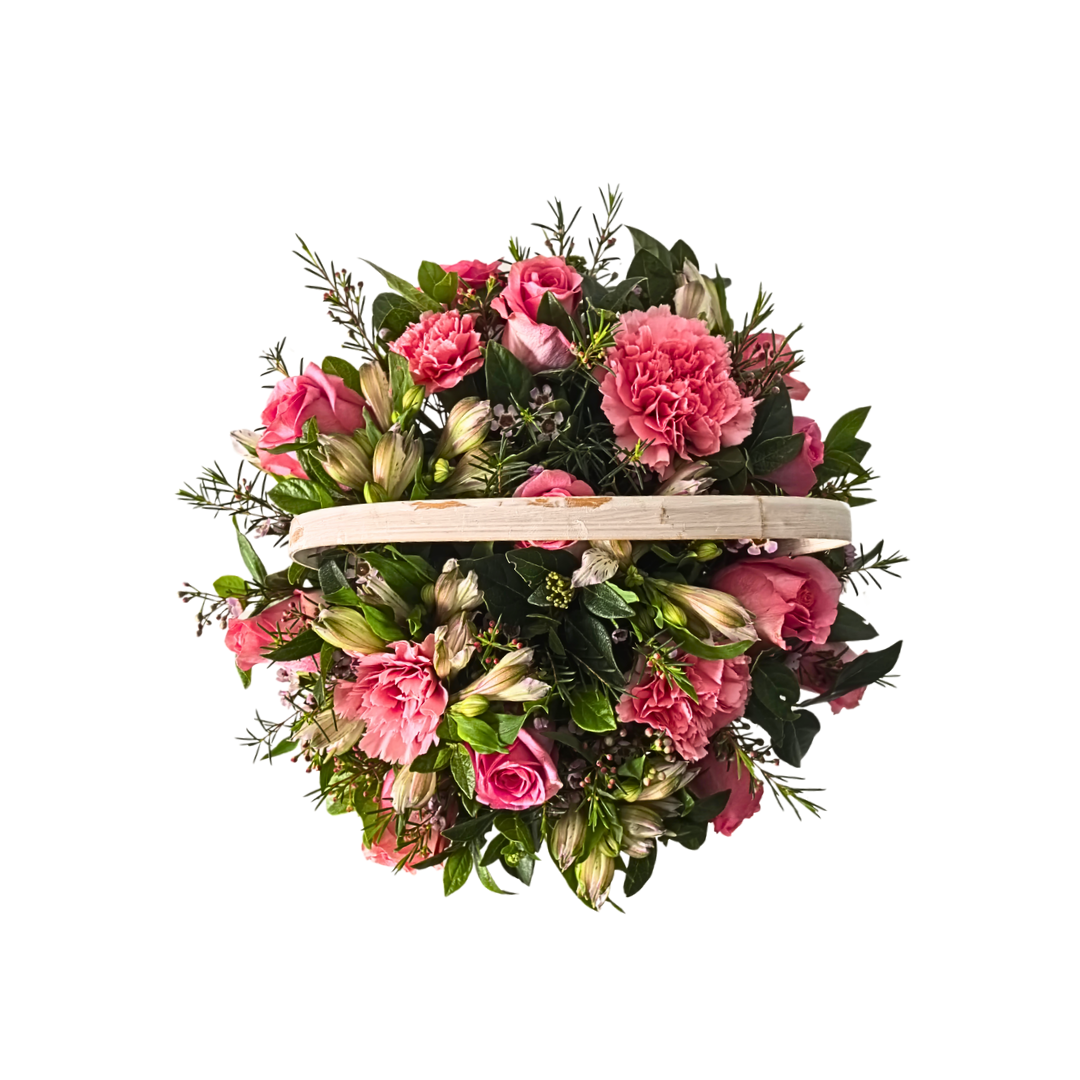 Blush Pink Rose Basket - Jihaans Flower Emporium