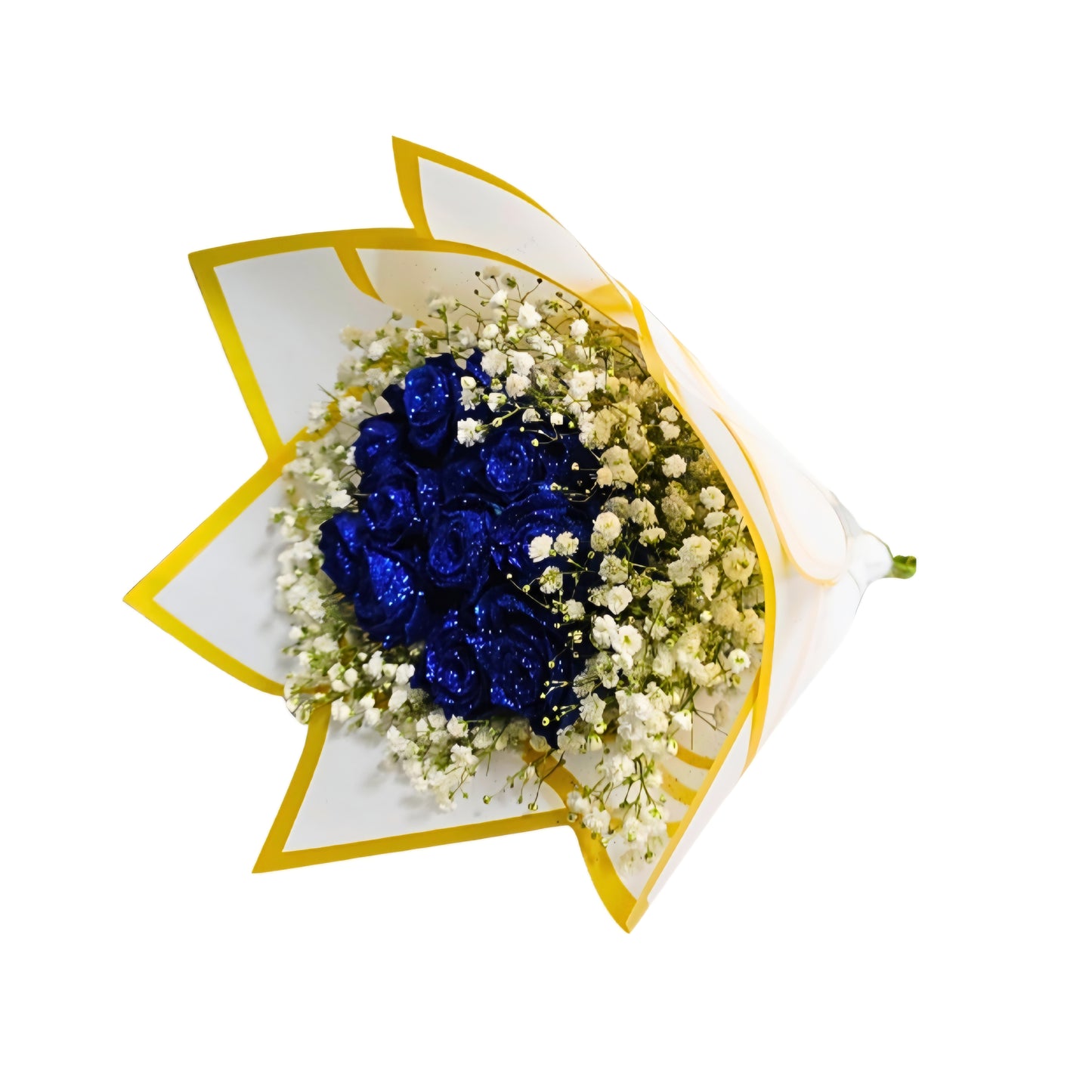 Glitter Rose Bouquet with Babies Breath (assorted sizes and colour's)