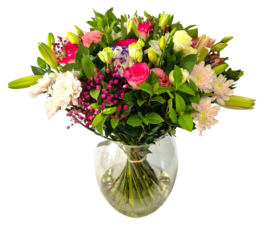 Pretty Pink Petals Arrangement (with vase) - Jihaans Flower Emporium
