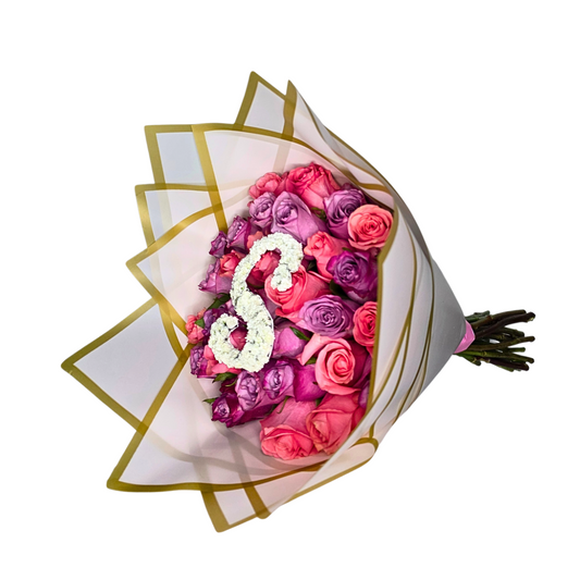 30 Stem Roses (with one Letter) - Jihaans Flower Emporium