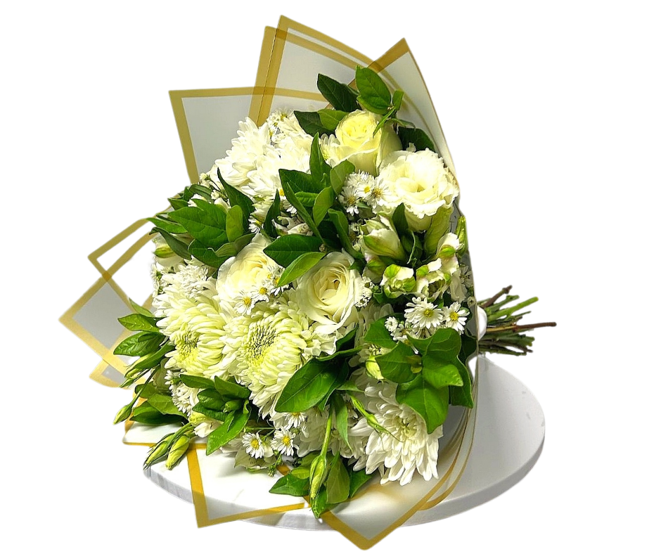 White Sympathy Bunch - Jihaans Flower Emporium