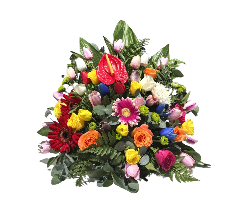 Colourful Tulip based upright Arrangement - Jihaans Flower Emporium
