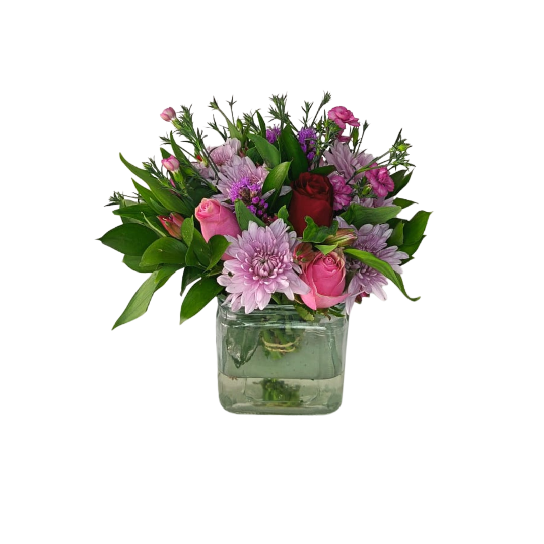 Blush Bloom - Small arrangement (with vase) - Jihaans Flower Emporium