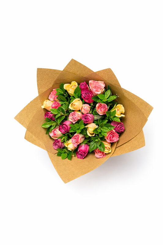 24 Pastal Roses Arrangement - Jihaans Flower Emporium
