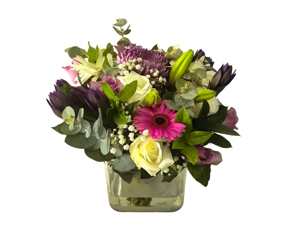 Majestic Blossom Bouquet (with vase) - Jihaans Flower Emporium