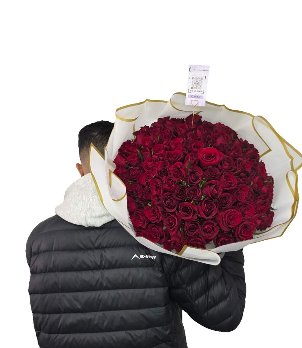 80 Red Roses Bouquet | Jihaan's Flower Emporium Cape Town