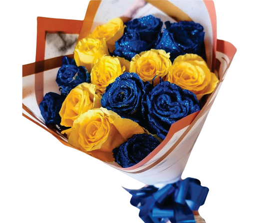 Glitter Rose Bouquet (assorted sizes and colour's) - Jihaans Flower Emporium