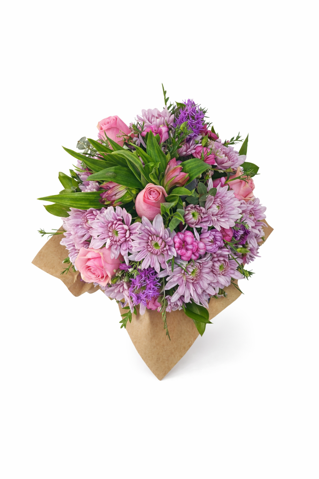 Colorful floral bouquet featuring roses and petals in a charming arrangement, from the A Touch of Love and Petals Posie collection.