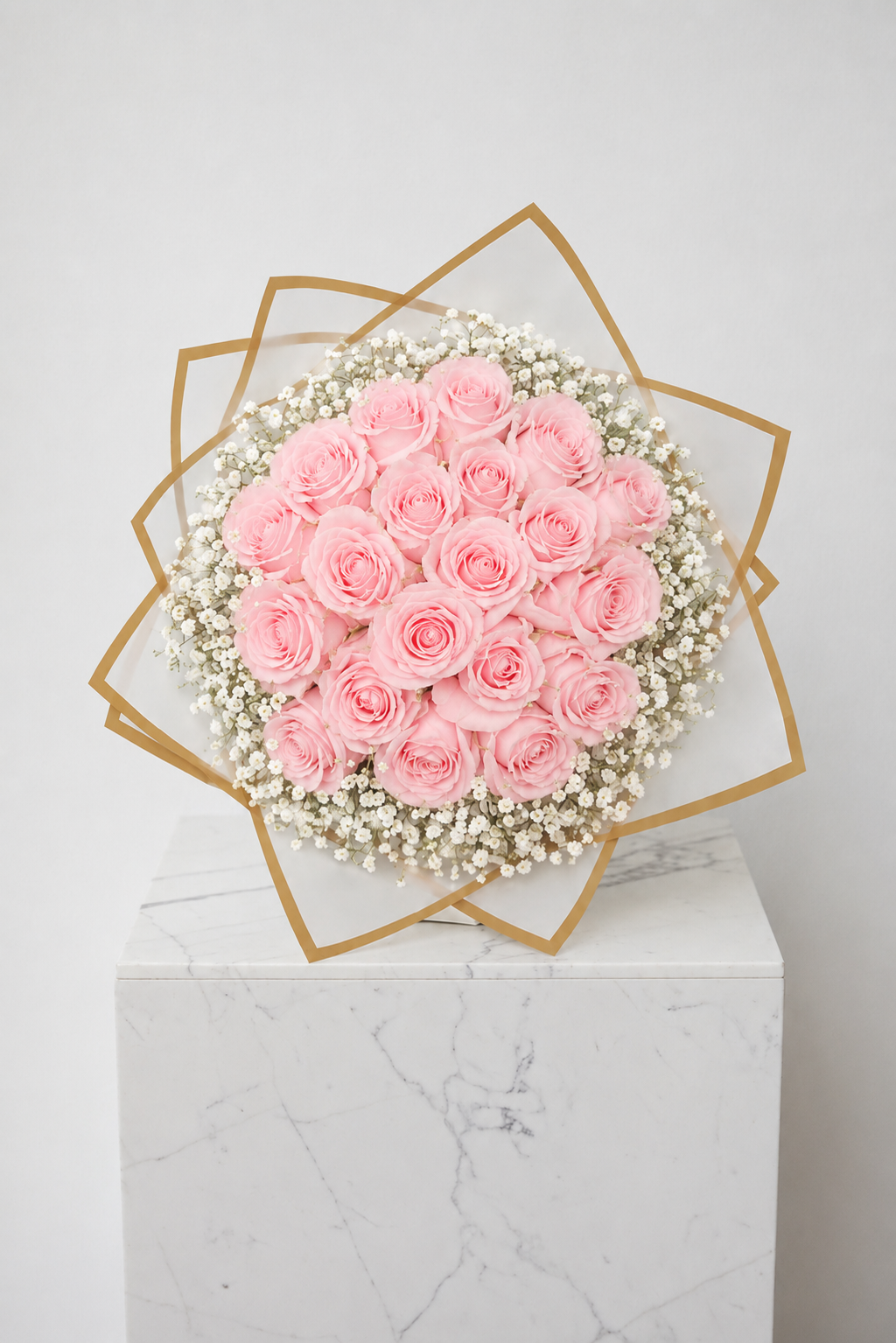 Assorted Size & Colour Rose Bouquets (with Baby's Breath)