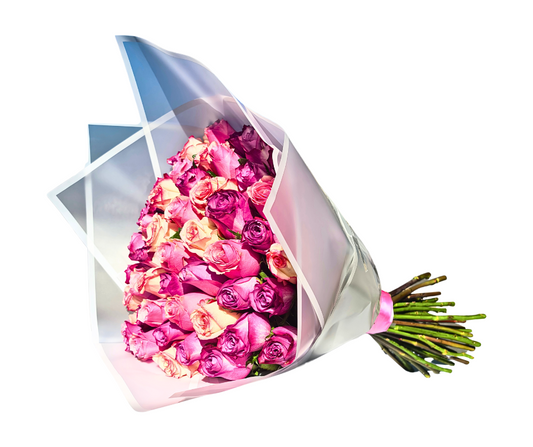 Blush of Romance - 50 Stem Pink Roses - Jihaans Flower Emporium