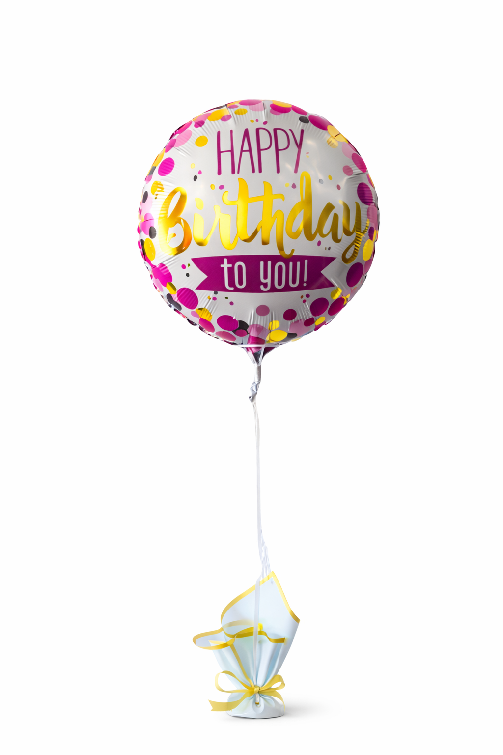 Colorful singular birthday balloon from My Store, round latex balloon with cheerful birthday design and vibrant colors.