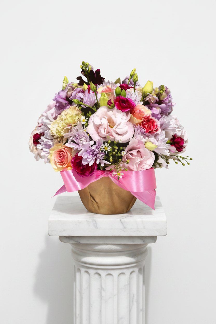 Soft Blush Garden arrangement - Jihaans Flower Emporium