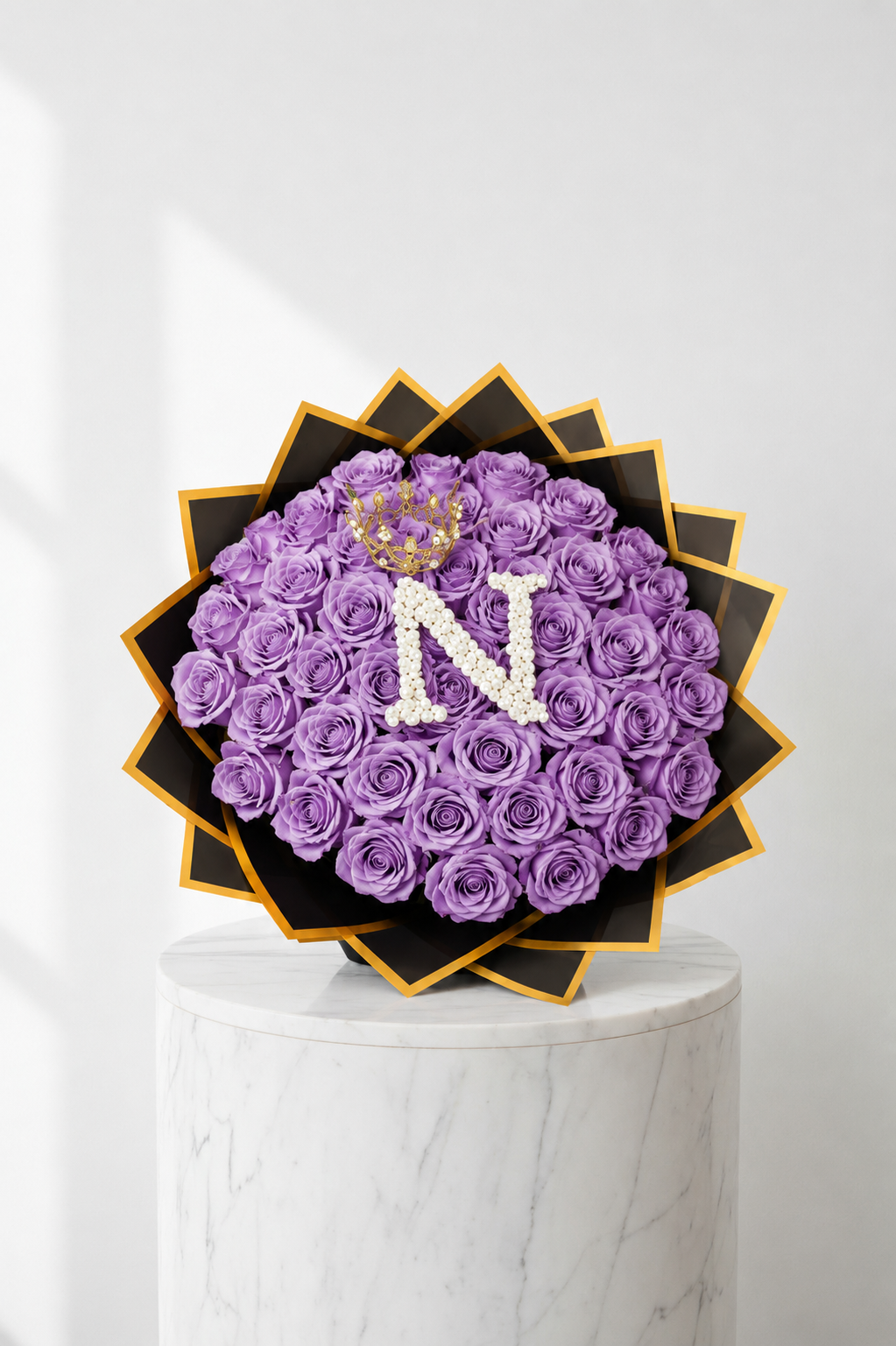 60 Stem Roses (with one Letter)  - Choose your own Colour