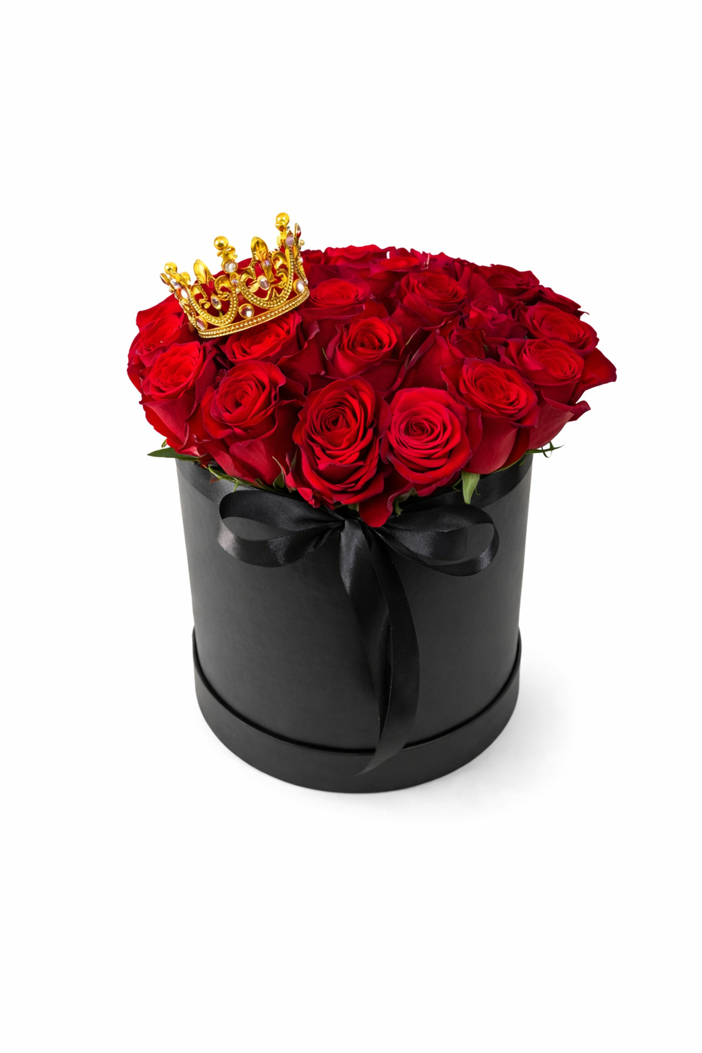 Black and red roses in a bucket, fresh floral arrangement, perfect for gift or decoration, by My Store.