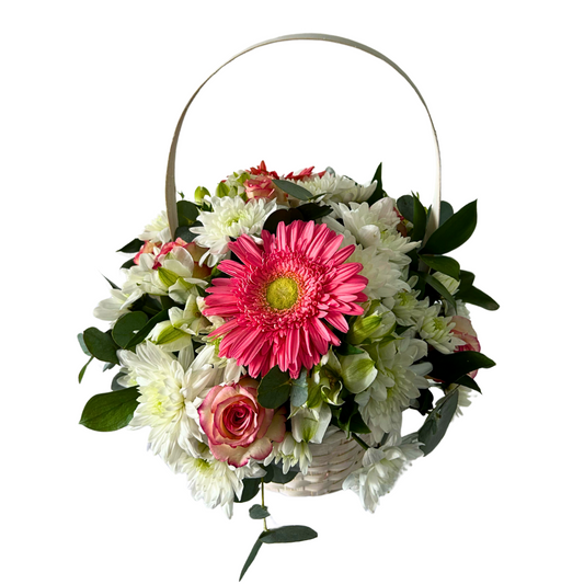 Touches of pink basket - Jihaans Flower Emporium