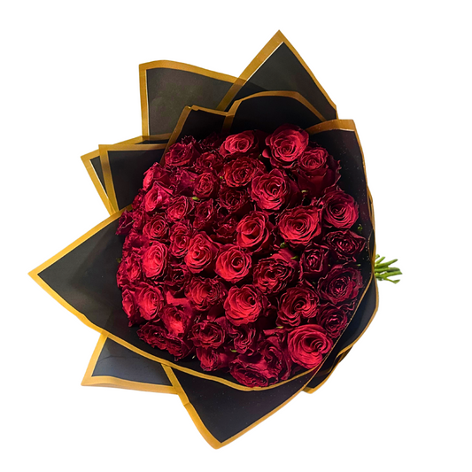 Depths of Romance - 50 Stem Red Roses - Jihaans Flower Emporium