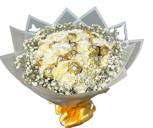 Golden Kissed Bloom - Jihaans Flower Emporium