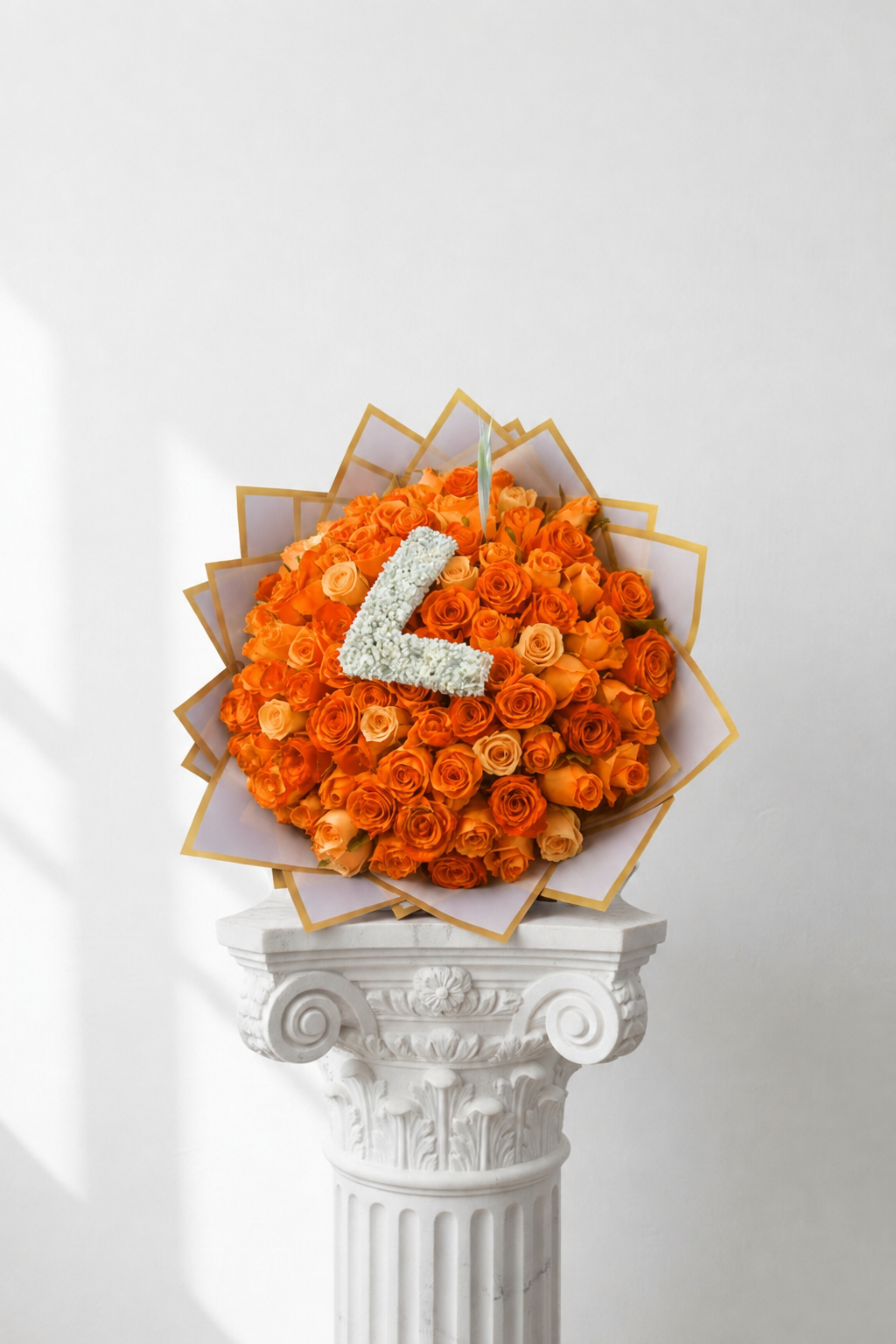 100 Stem Roses (with one Letter)  - Choose your own Colour