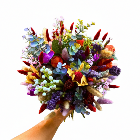 Bright Colour Dried Flower Bouquet - Jihaans Flower Emporium
