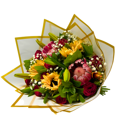 Sunshine and Roses Bunch - Jihaans Flower Emporium