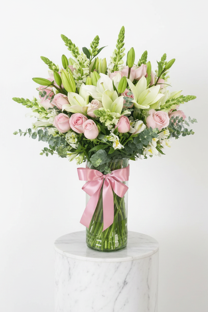 A bouquet of fresh flowers from Jihaans Flower Emporium titled "A Little Love, for Me" in a vibrant, colorful arrangement.