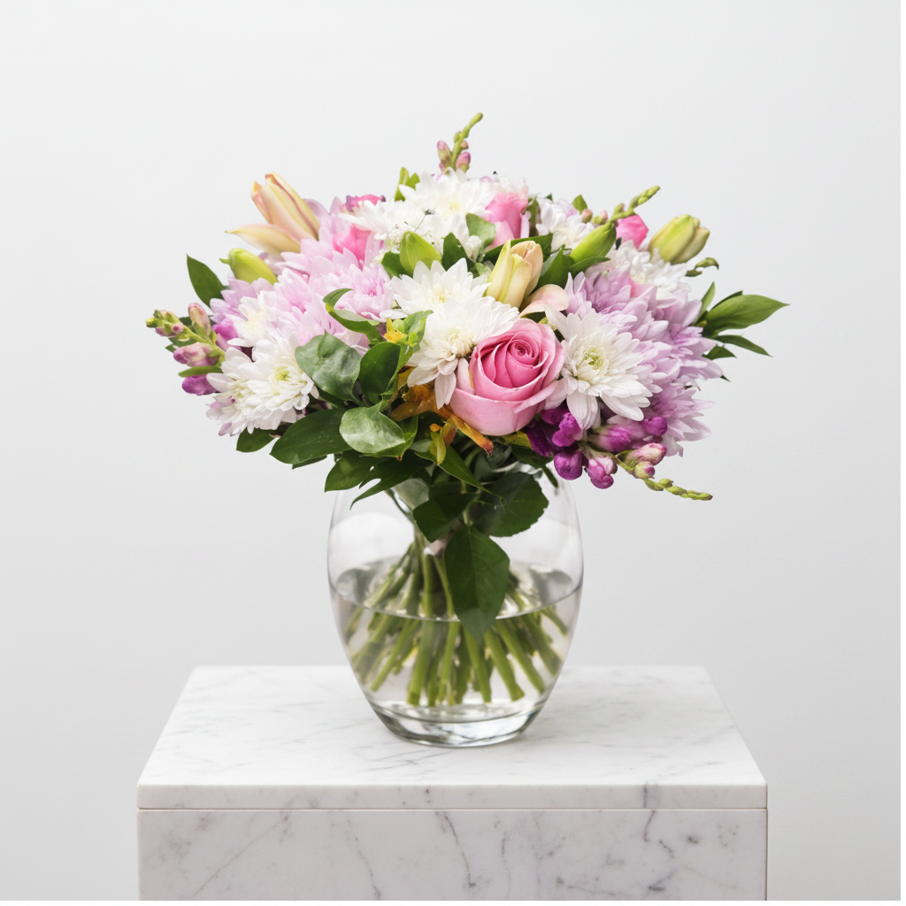 Pastal Garden Vase from My Store, elegant ceramic vase with floral design, ideal for flower arrangements and home decor.