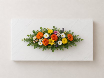 Funeral Coffin Spray - Bright and Bold