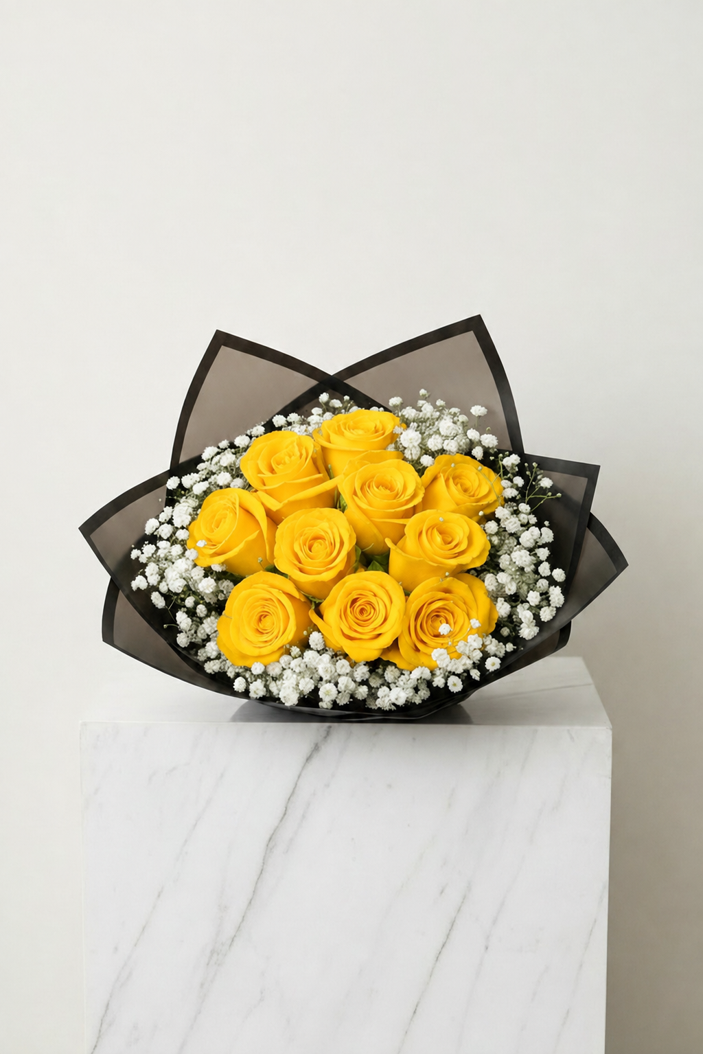Assorted Size & Colour Rose Bouquets (with Baby's Breath)