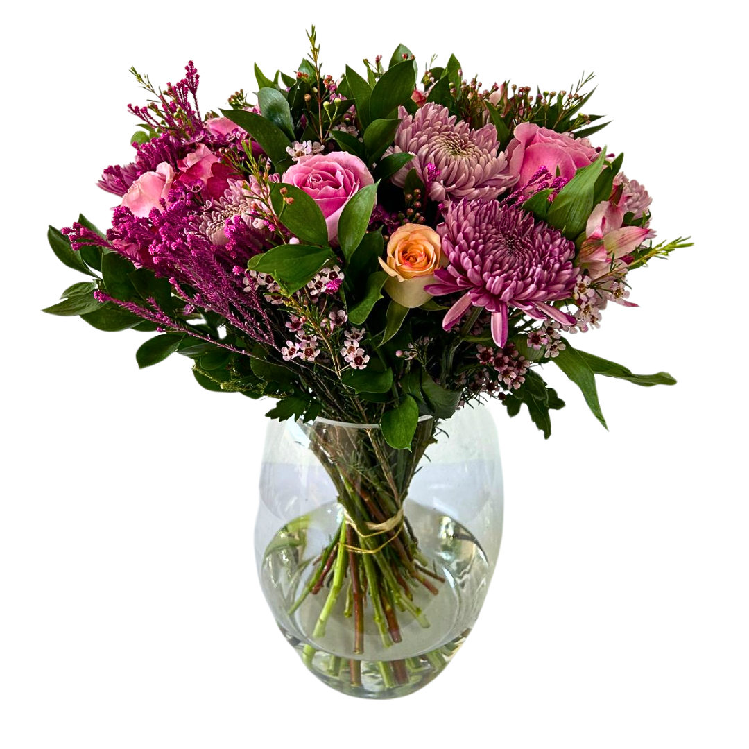 Blush Bloom  - large arrangement (with vase) - Jihaans Flower Emporium