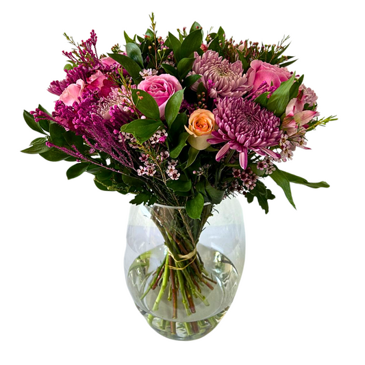 Blush Bloom  - large arrangement (with vase) - Jihaans Flower Emporium