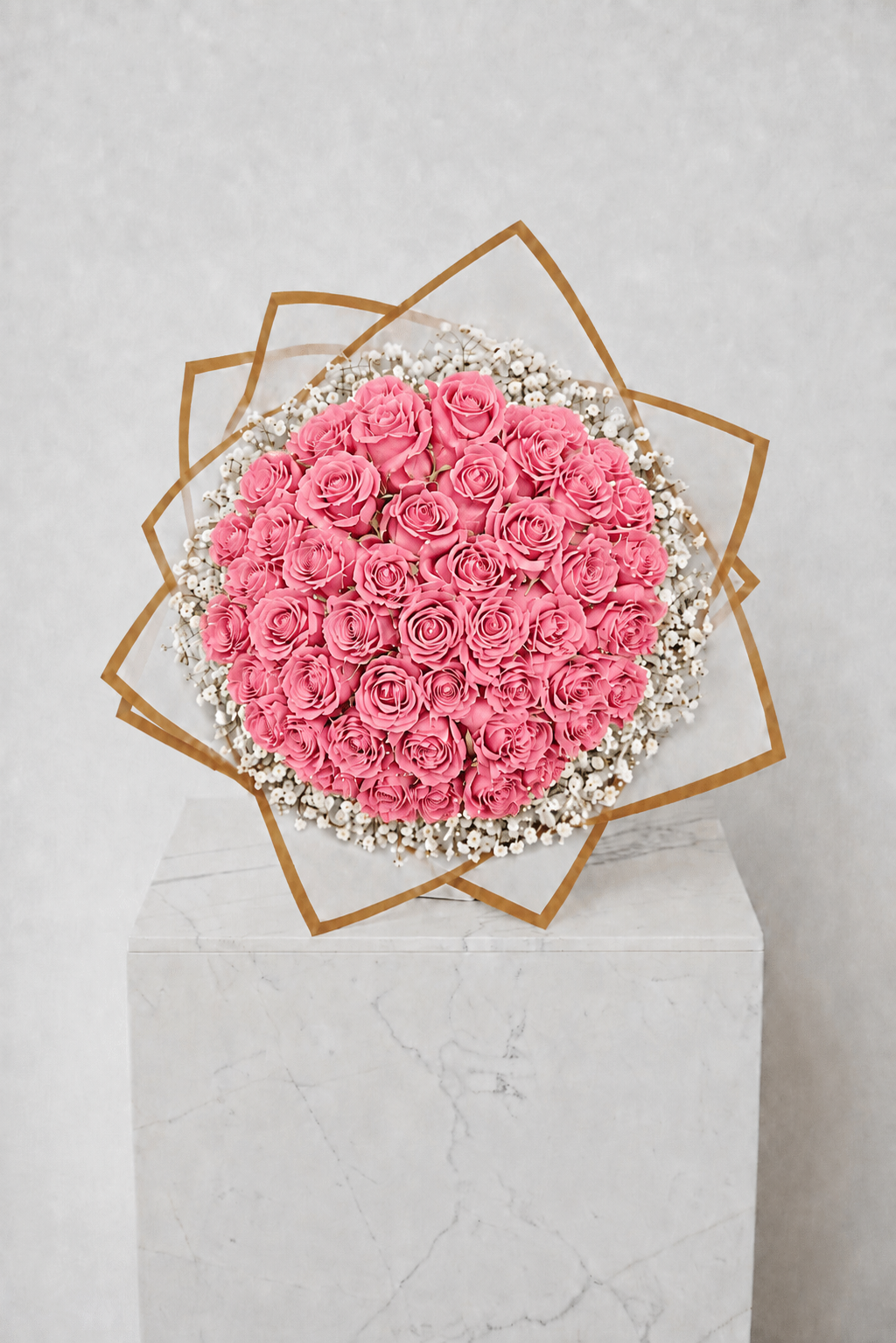 Assorted Size & Colour Rose Bouquets (with Baby's Breath)