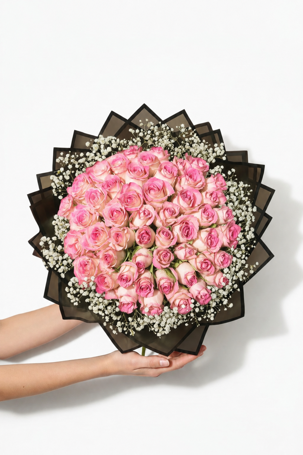 Assorted Size & Colour Rose Bouquets (with Baby's Breath)