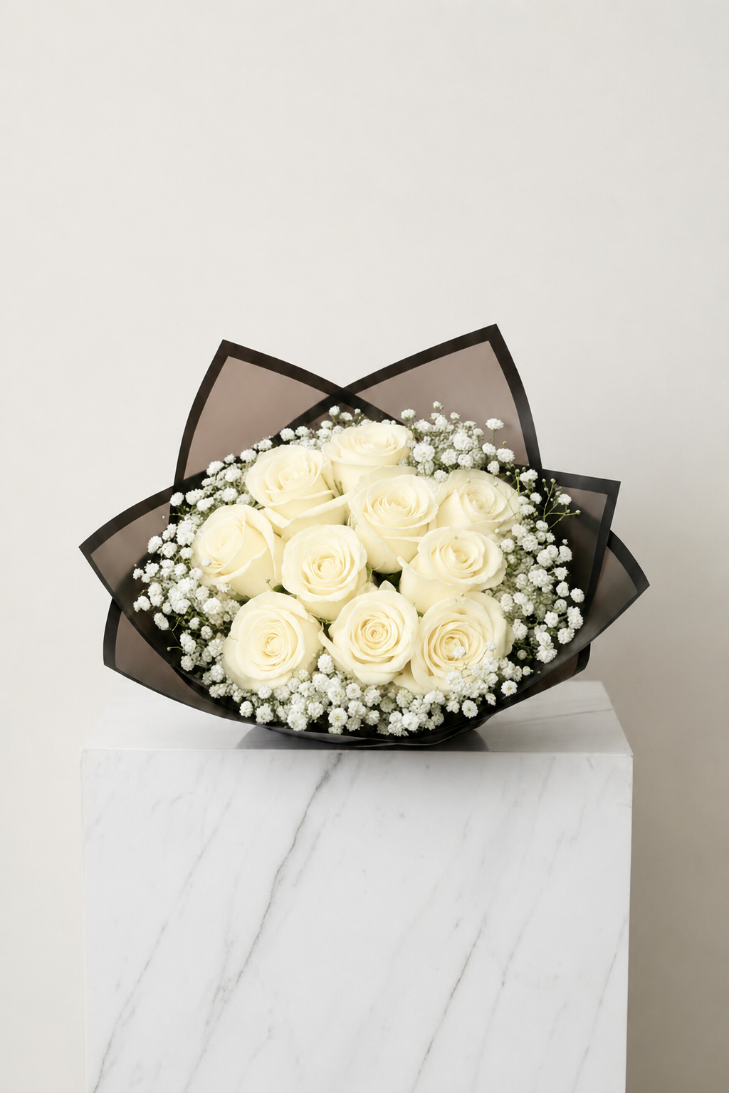 Assorted Size & Colour Rose Bouquets (with Baby's Breath)