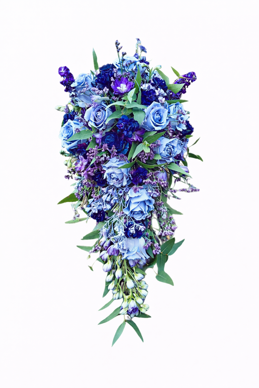 Azure Cascade Bride / Bridesmaid - hanging - Bouquet - Jihaans Flower Emporium