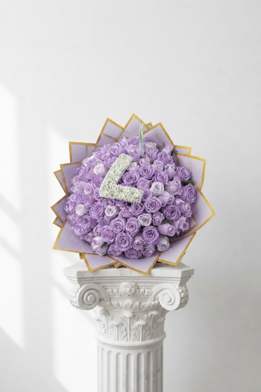 100 Stem Roses (with one Letter)  - Choose your own Colour