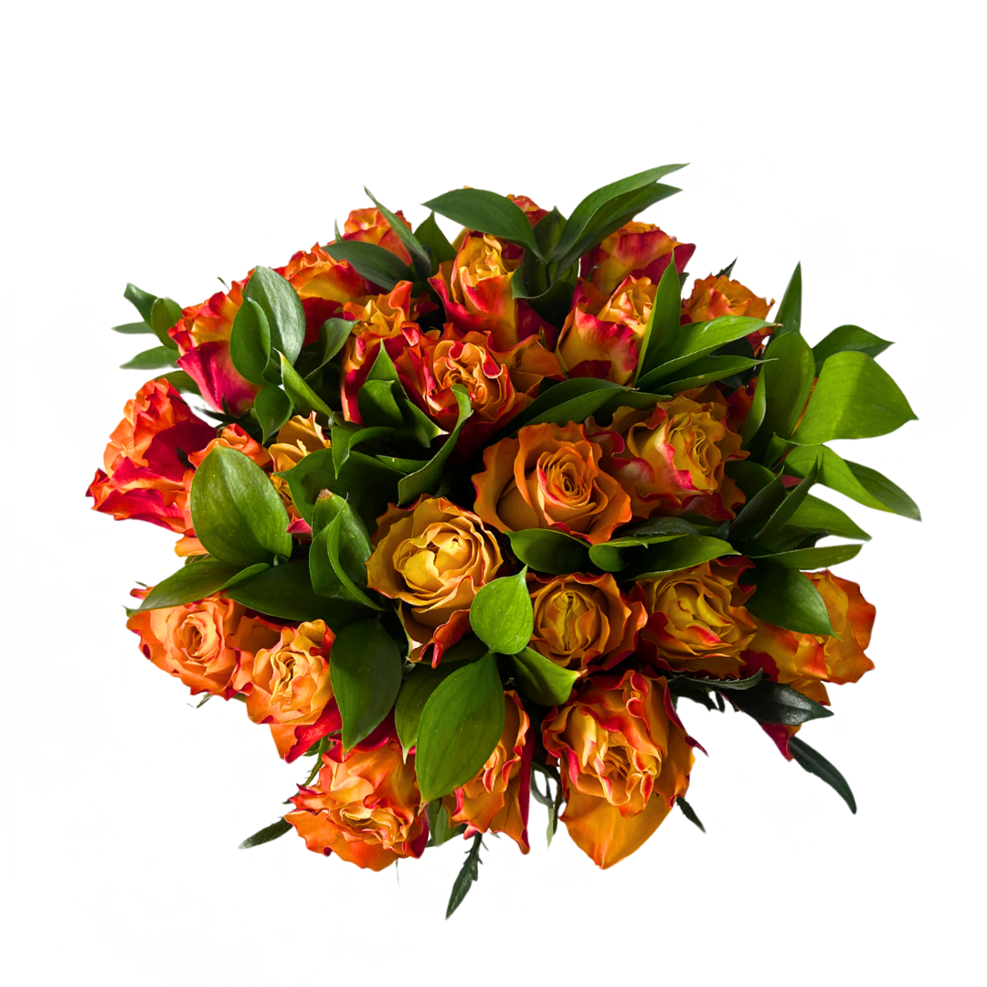 24 stem  (two tone) orange roses - Jihaans Flower Emporium